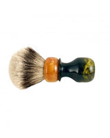 iL Marchese | N. 2031 Orange & Black Shaving Brush – Silvertip