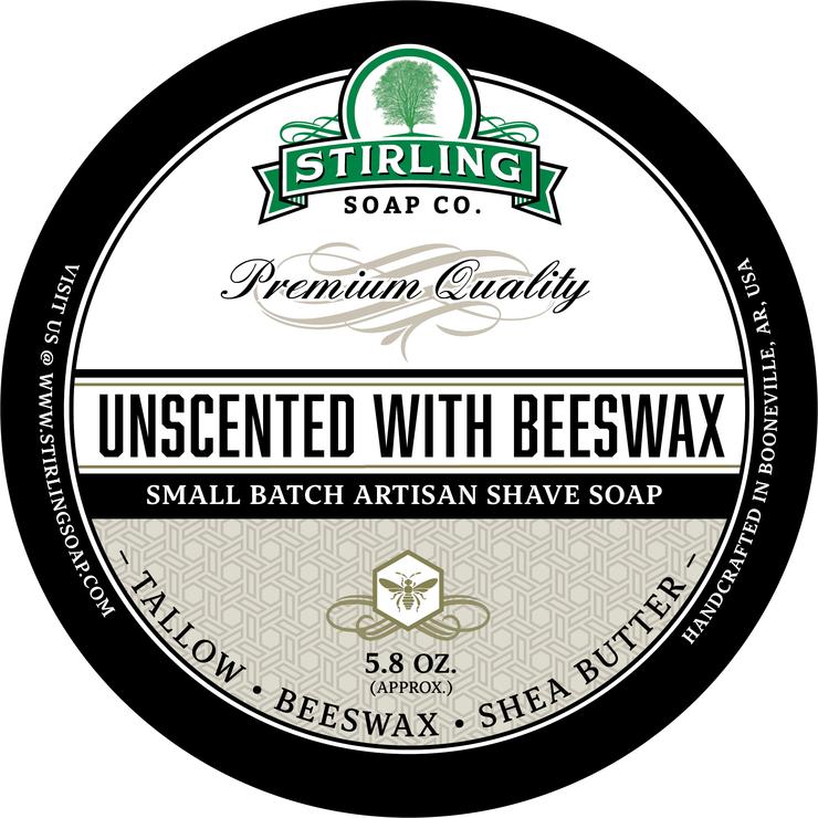 Stirling Soap Co. | Unscented with Beeswax - Shave Soap